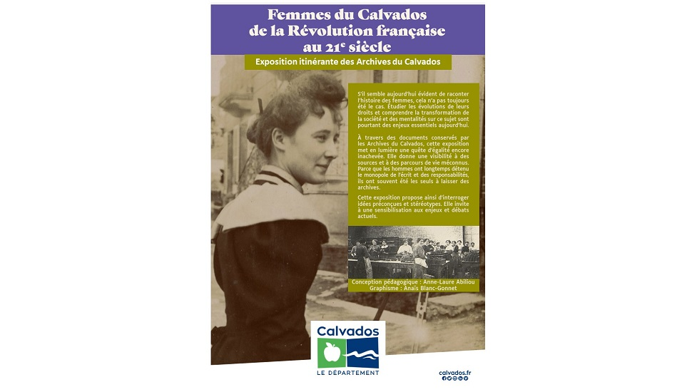 "Femmes du Calvados de la Révolution française au XXIe siècle", une nouvelle exposition itinérante des Archives du Calvados