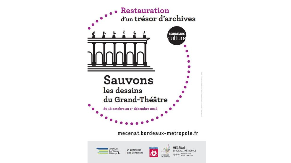 Tous avec les Archives pour la restauration des dessins du Grand-Théâtre de Bordeaux