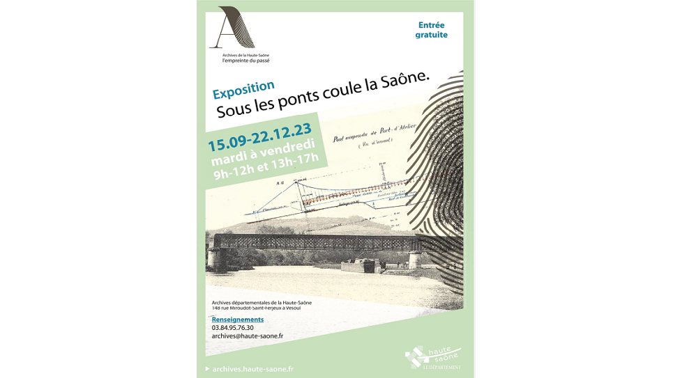 "Sous les ponts coule la Saône", une nouvelle exposition des Archives de la Haute-Saône