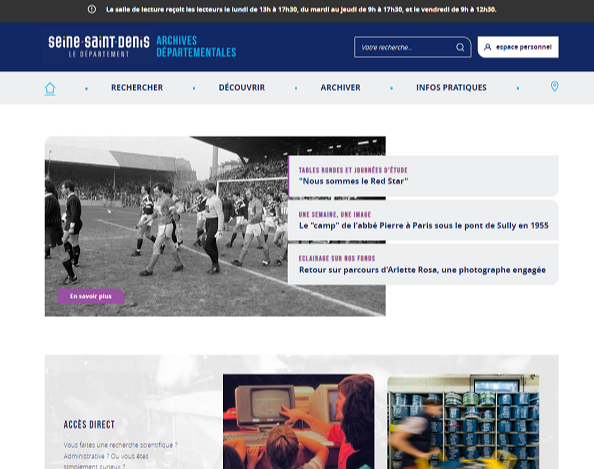 Les Archives de la Seine-Saint-Denis lancent leur nouveau site web