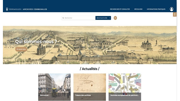 Les Archives de Versailles lancent leur site web