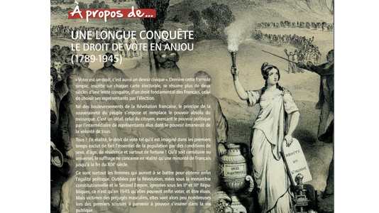 Une longue conquête. Le droit de vote en Anjou (1789-1945)