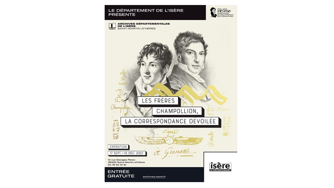 "Les frères Champollion, la correspondance dévoilée", une nouvelle exposition des Archives de l'Isère