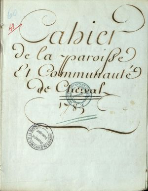 Rechercher un cahier de doléances de 1789 (FranceArchives)