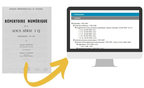 Mise en ligne de l'inventaire de l'Enregistrement par les Archives du Finistère