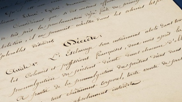 Le décret de l'abolition de l'esclavage de 1848 aux Archives de la Charente-Maritime
