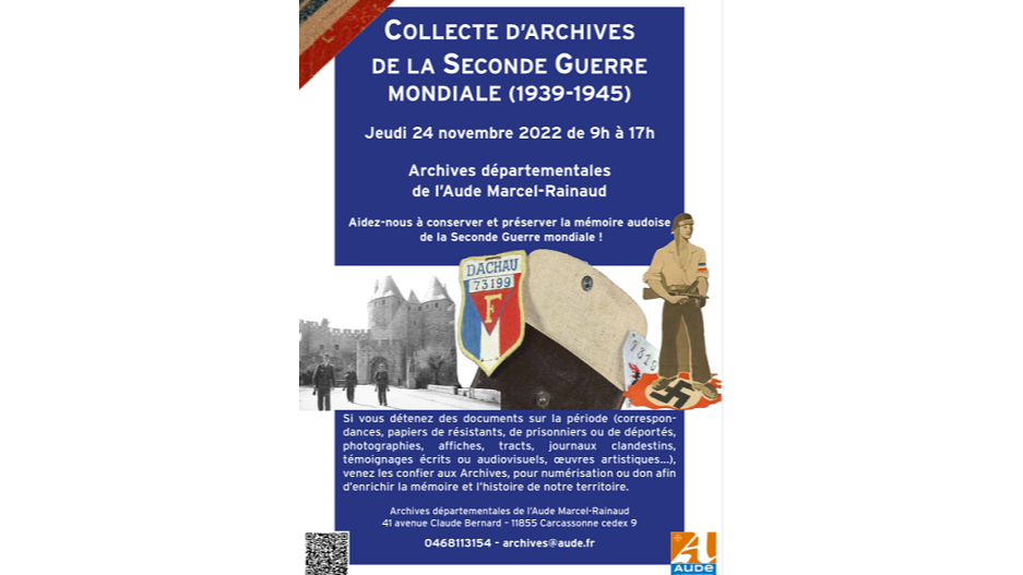 Les Archives de l'Aude lancent une collecte d'archives de la Seconde Guerre mondiale