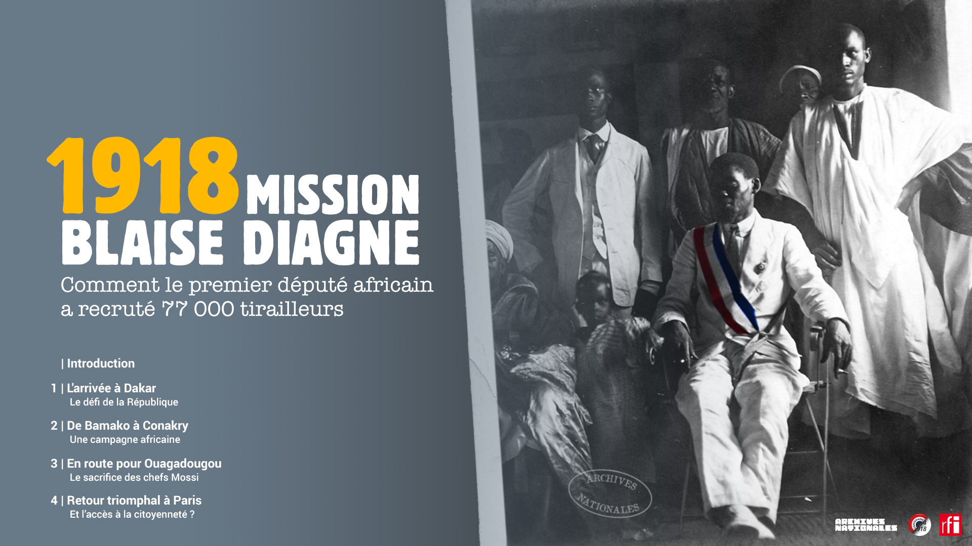 Un partenariat Archives nationales-Radio France Internationale autour de la mission Blaise Diagne