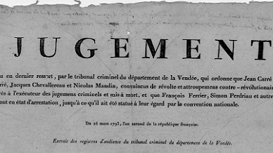 Mise en ligne du Dictionnaire des contemporains de la guerre de Vendée par les Archives de la Vendée