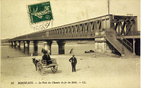 Construction du pont Saint-Jean à Bordeaux (FranceArchives)