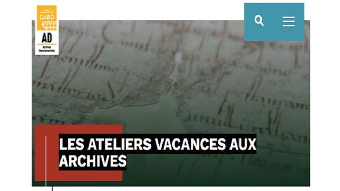 Des Ateliers Vacances aux Archives du Gard