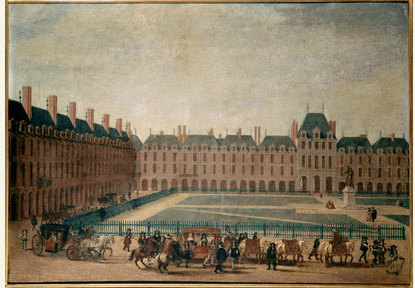 Inauguration de la place Royale  (place des Vosges) à Paris