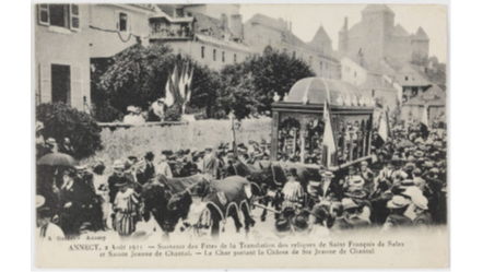 La translation des reliques de François de Sales et Jeanne de Chantal en 1911