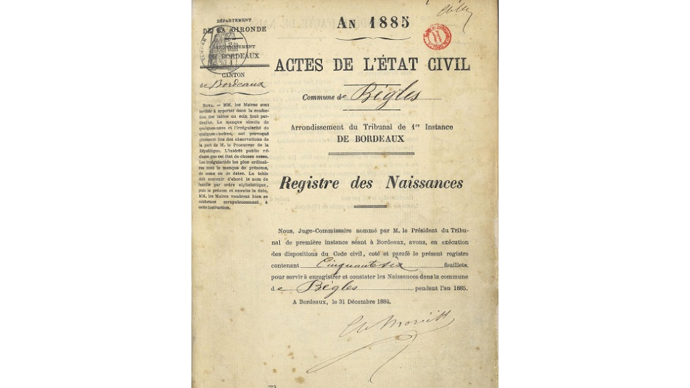 Les Archives de Bordeaux Métropole mettent en ligne l’état civil ancien de Bègles